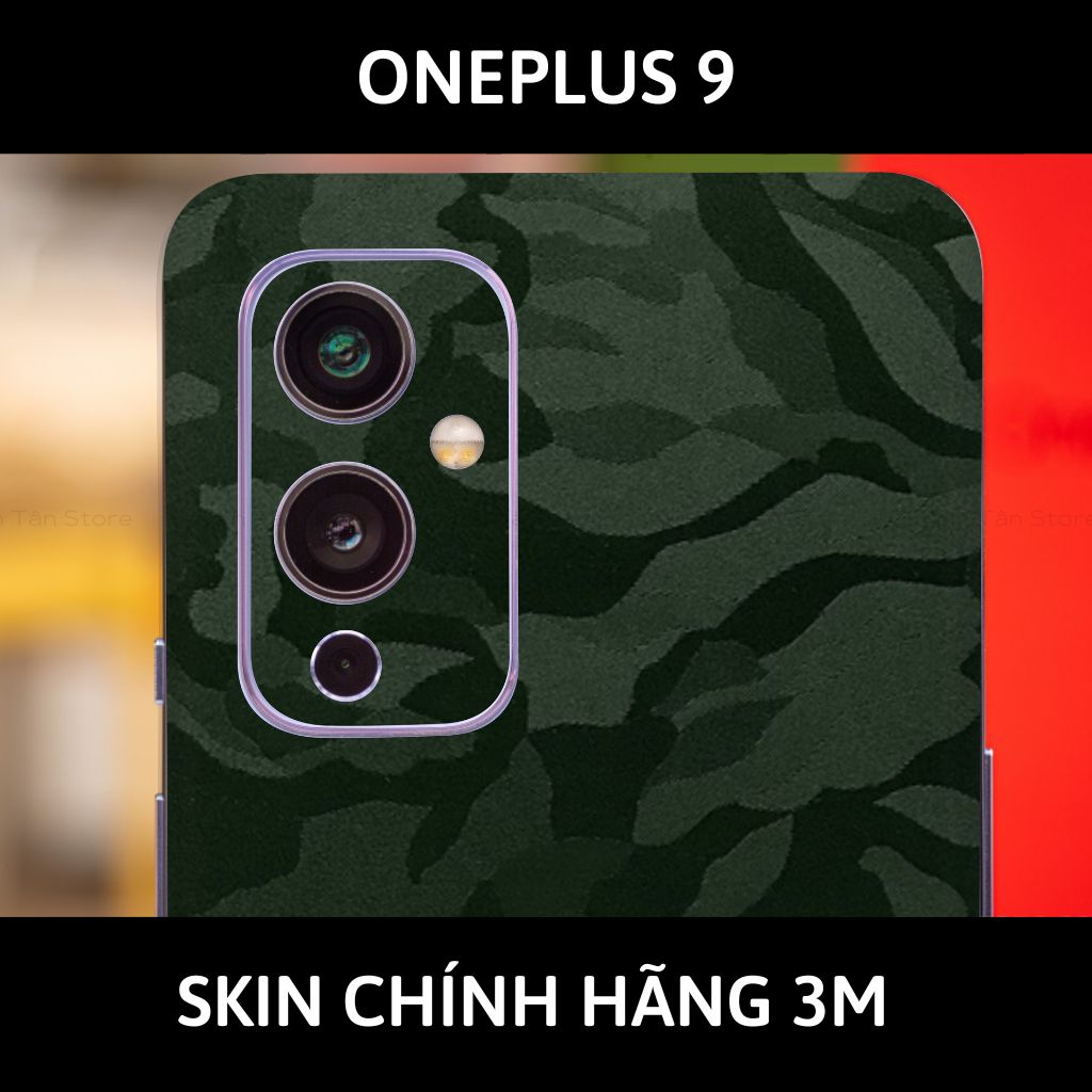 Skin 3m Oneplus 9R, 9 Pro, 9 full body và camera nhập khẩu chính hãng USA phụ kiện điện thoại huỳnh tân store - Camo Green - Warp Skin Collection