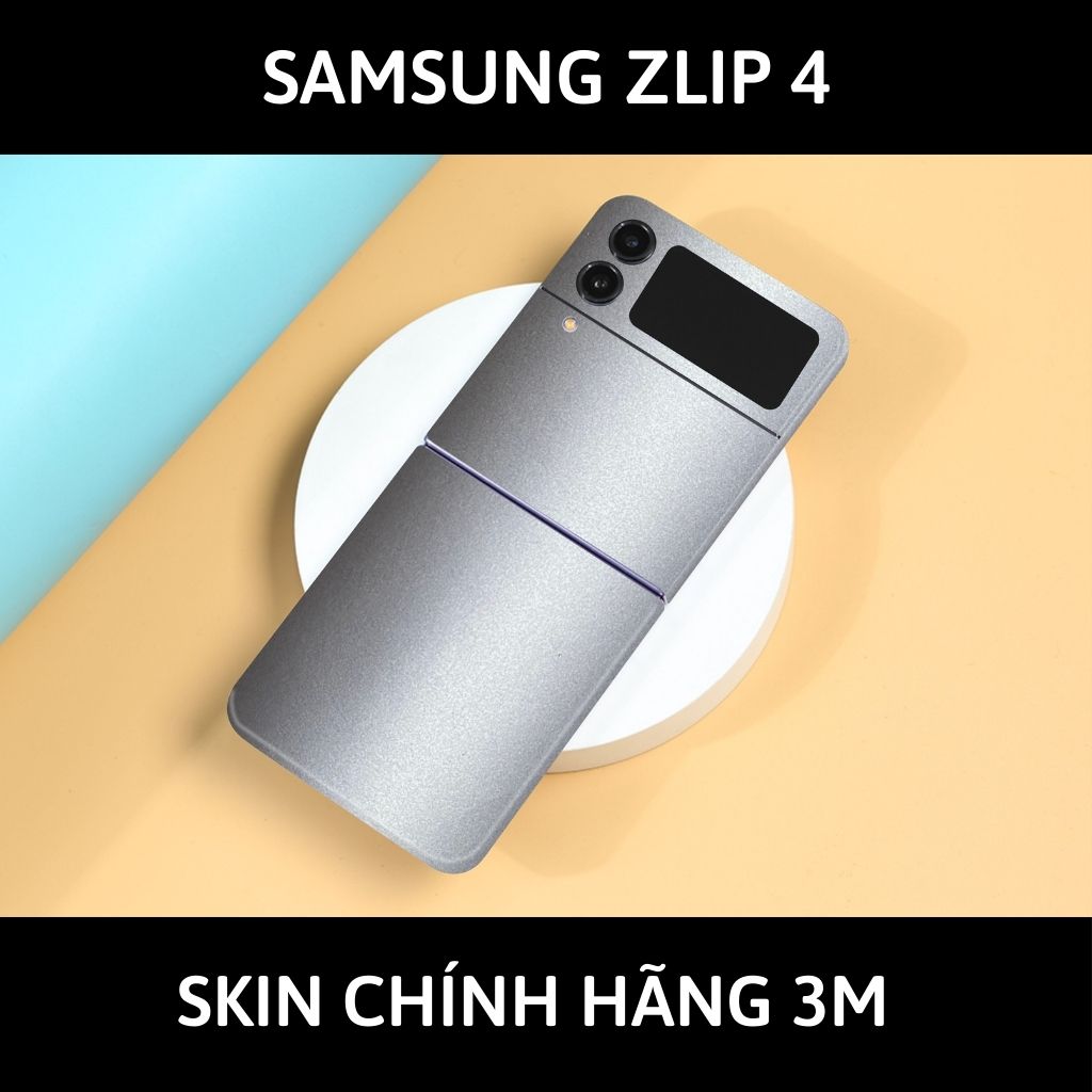 Skin 3m samsung galaxy Z Flip 4, Z Flip 3, Z Flip full body và camera nhập khẩu chính hãng USA phụ kiện điện thoại huỳnh tân store - Alumium White - Warp Skin Collection