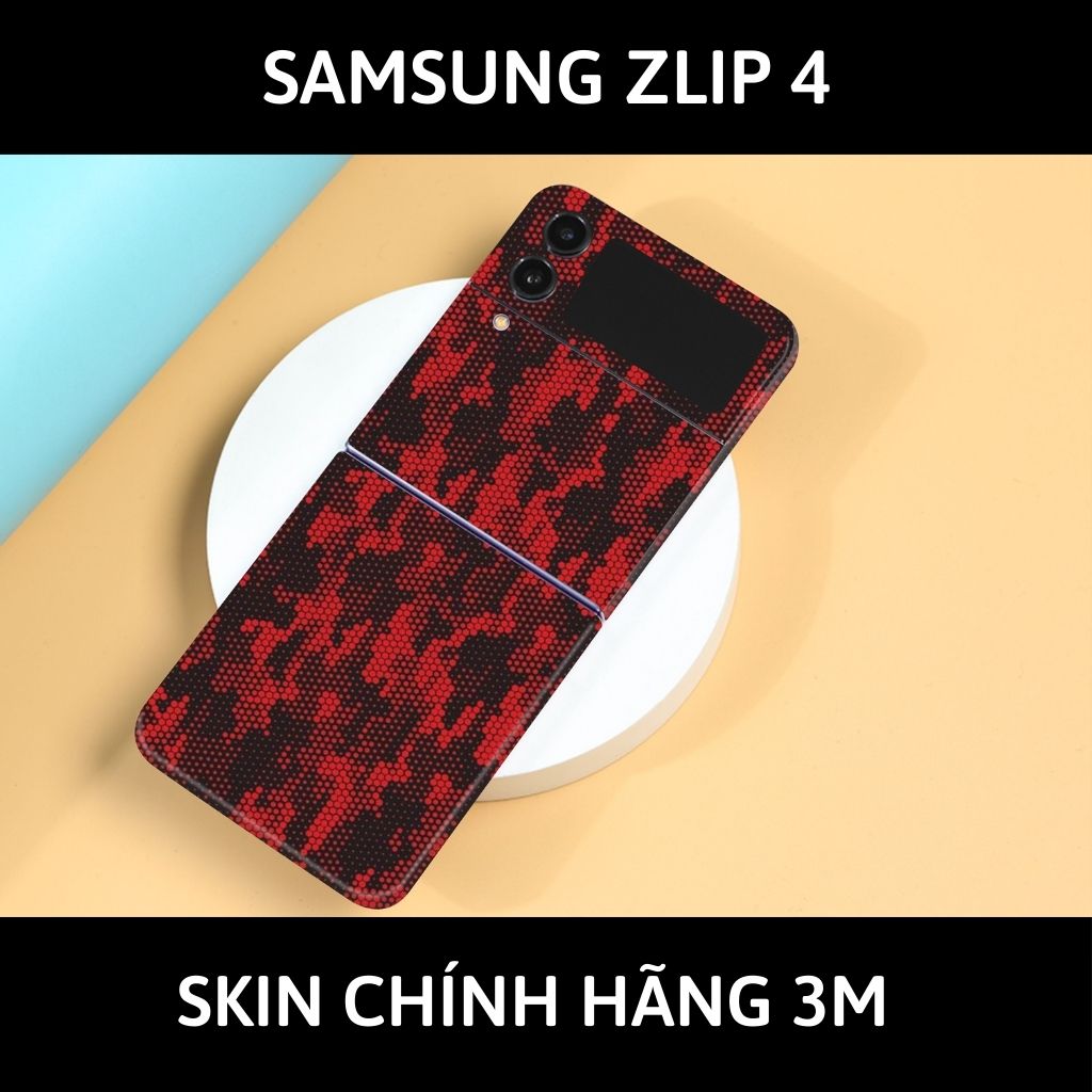 Skin 3m samsung galaxy Z Flip 4, Z Flip 3, Z Flip full body và camera nhập khẩu chính hãng USA phụ kiện điện thoại huỳnh tân store - Mamba Red - Warp Skin Collection