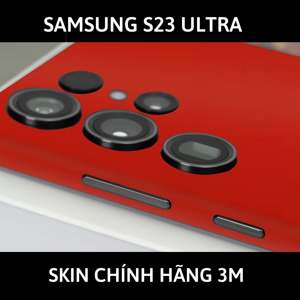 Skin 3m samsung galaxy s23, s23 plus, s23 ultra full body và camera nhập khẩu chính hãng USA phụ kiện điện thoại huỳnh tân store - Matte Red - Warp Skin Collection