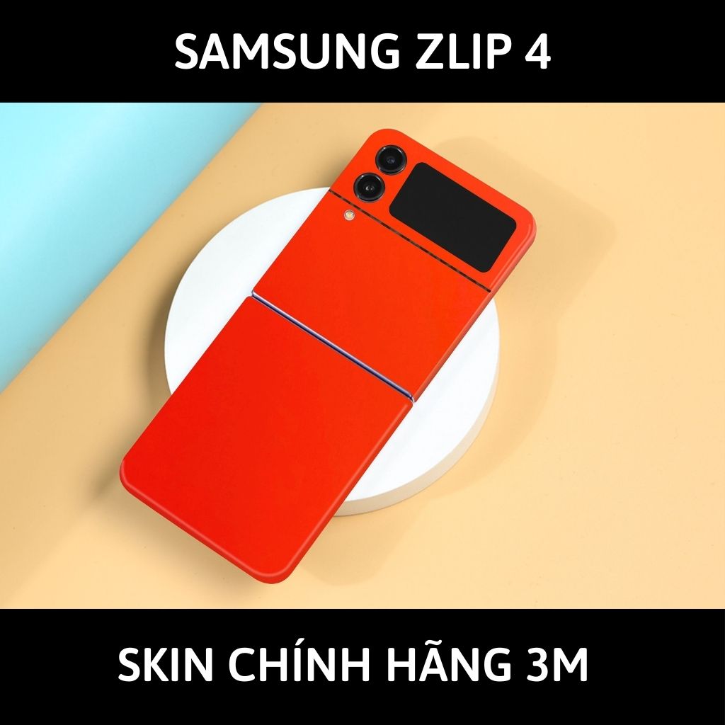 Skin 3m samsung galaxy Z Flip 4, Z Flip 3, Z Flip full body và camera nhập khẩu chính hãng USA phụ kiện điện thoại huỳnh tân store - Red Neo- Warp Skin Collection