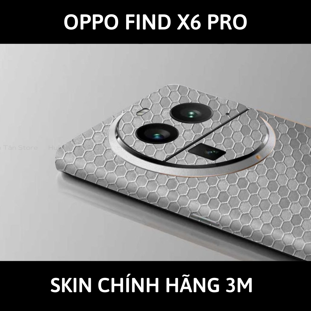 Dán skin điện thoại Oppo Find X6 Pro full body và camera nhập khẩu chính hãng USA phụ kiện điện thoại huỳnh tân store - Oracle Honeycomb Silver - Warp Skin Collection