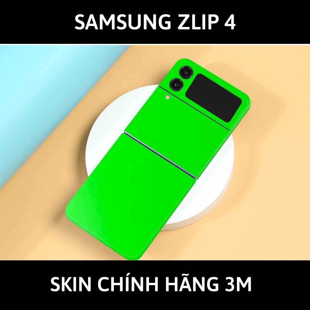 Skin 3m samsung galaxy Z Flip 4, Z Flip 3, Z Flip full body và camera nhập khẩu chính hãng USA phụ kiện điện thoại huỳnh tân store - Green Neo - Warp Skin Collection