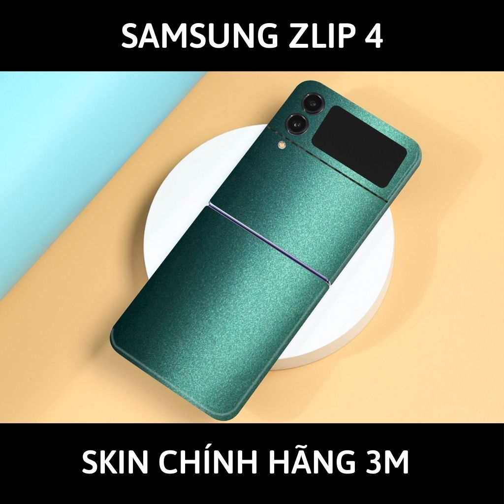 Skin 3m samsung galaxy Z Flip 4, Z Flip 3, Z Flip full body và camera nhập khẩu chính hãng USA phụ kiện điện thoại huỳnh tân store - Matte Green - Warp Skin Collection