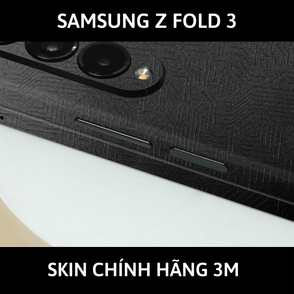 Skin 3m samsung galaxy Z Fold 4, Z Fold 3, Z Fold 2 full body và camera nhập khẩu chính hãng USA phụ kiện điện thoại huỳnh tân store - Electronic Black 2022 - Warp Skin Collection