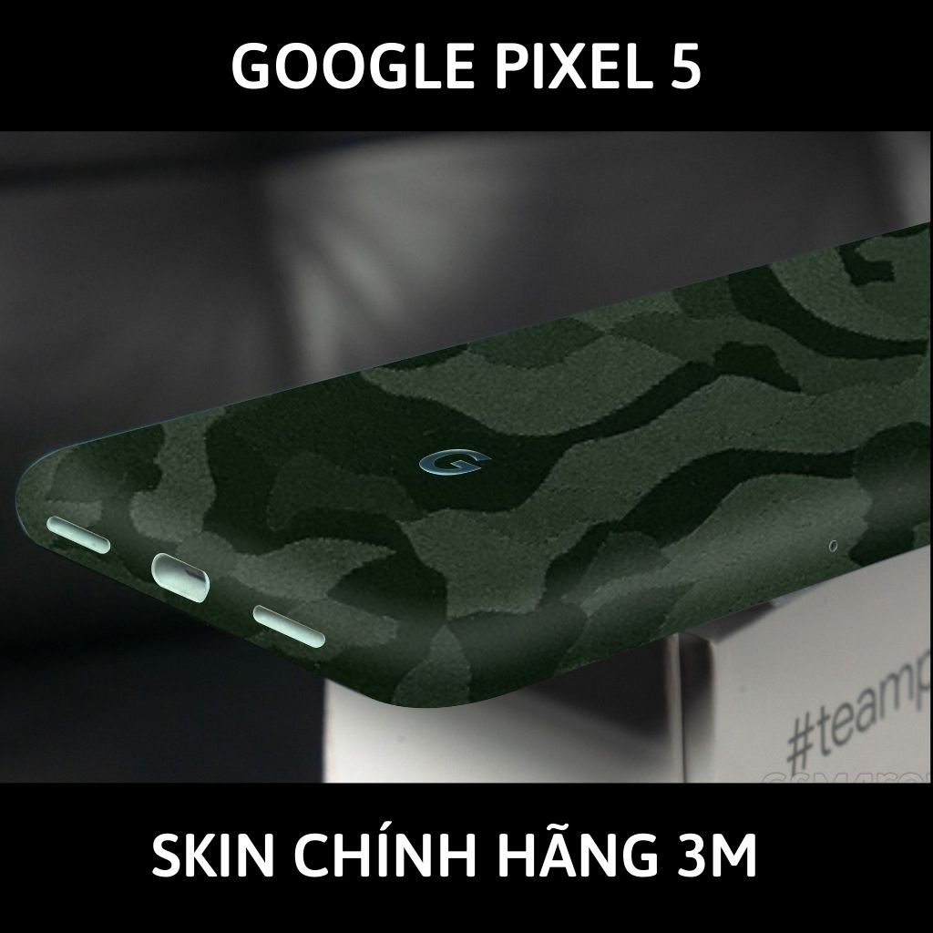 Skin 3m Google Pixel 5, Pixel 5A, Pixel 4A, Pixel 4A 5G full body và camera nhập khẩu chính hãng USA phụ kiện điện thoại huỳnh tân store - Camo Green - Warp Skin Collection