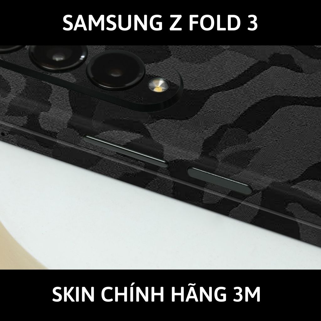 Skin 3m samsung galaxy Z Fold 4, Z Fold 3, Z Fold 2 full body và camera nhập khẩu chính hãng USA phụ kiện điện thoại huỳnh tân store - Camo Black - Warp Skin Collection