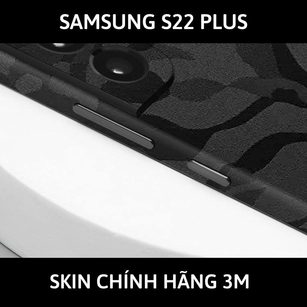 Skin 3m samsung galaxy S22 ultra , S22 plus, S22 full body và camera nhập khẩu chính hãng USA phụ kiện điện thoại huỳnh tân store - Camo Black - Warp Skin Collection