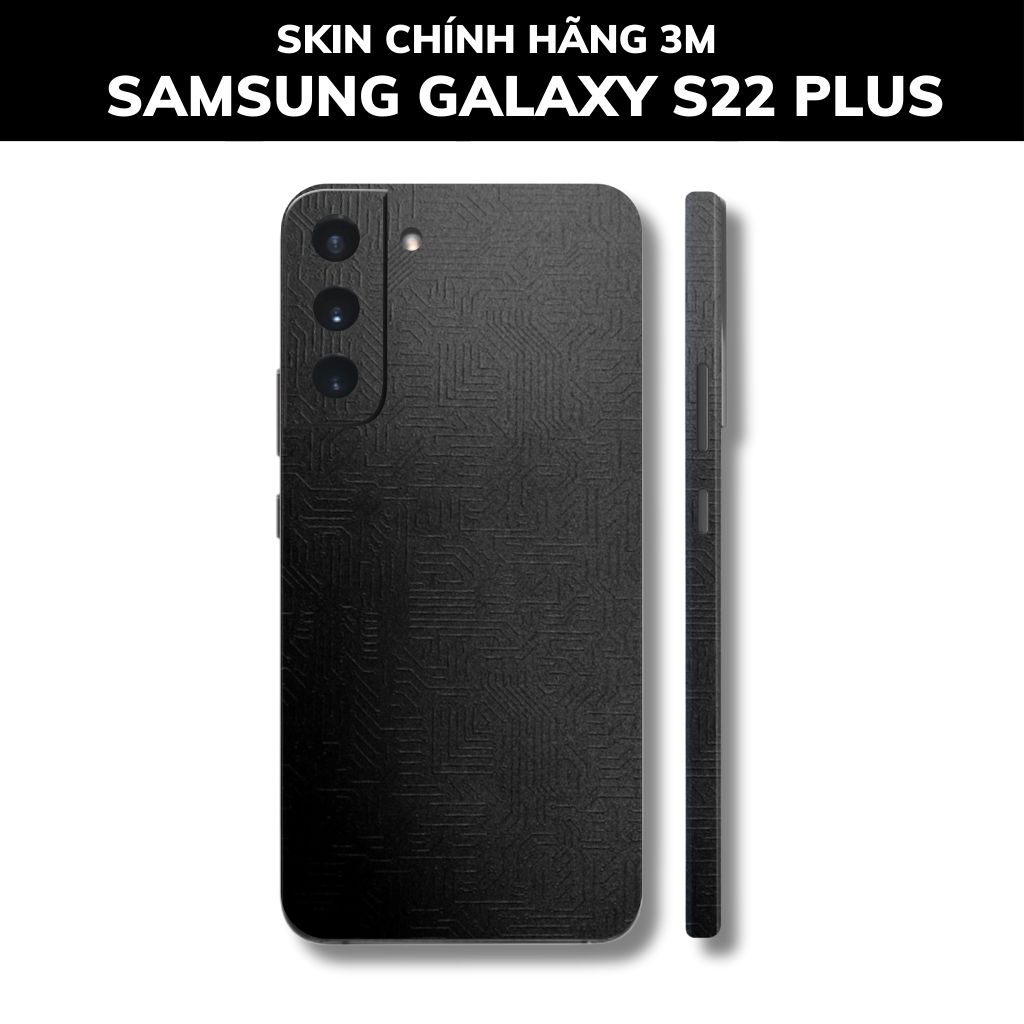 Skin 3m samsung galaxy S22 ultra , S22 plus, S22 full body và camera nhập khẩu chính hãng USA phụ kiện điện thoại huỳnh tân store - Electronic Black 2022 - Warp Skin Collection