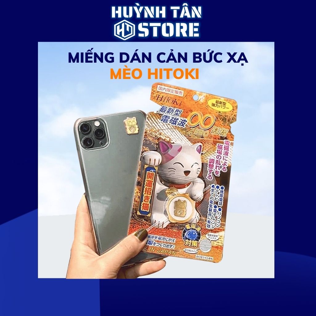 Miếng dán điện thoại mèo chứa chip cản bức xạ điện từ
