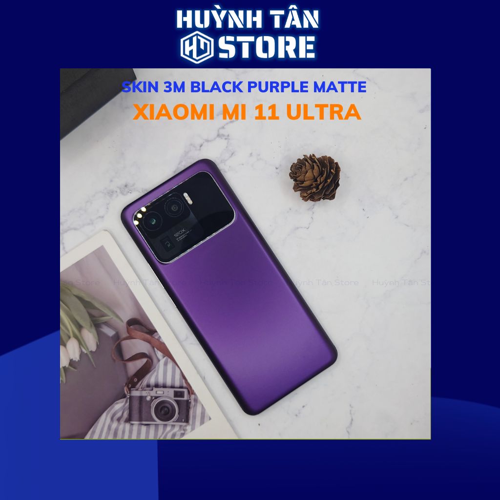 Skin 3m mi 11 ultra màu black purple matte