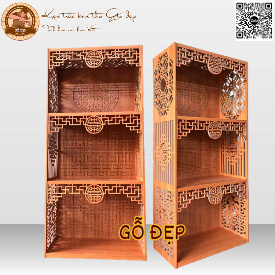 Bàn Thờ Đẹp Gỗ Công Nghiệp 3 Tầng BT 2606 - Kiến Trúc Gỗ Đẹp Giá Chất Lượng