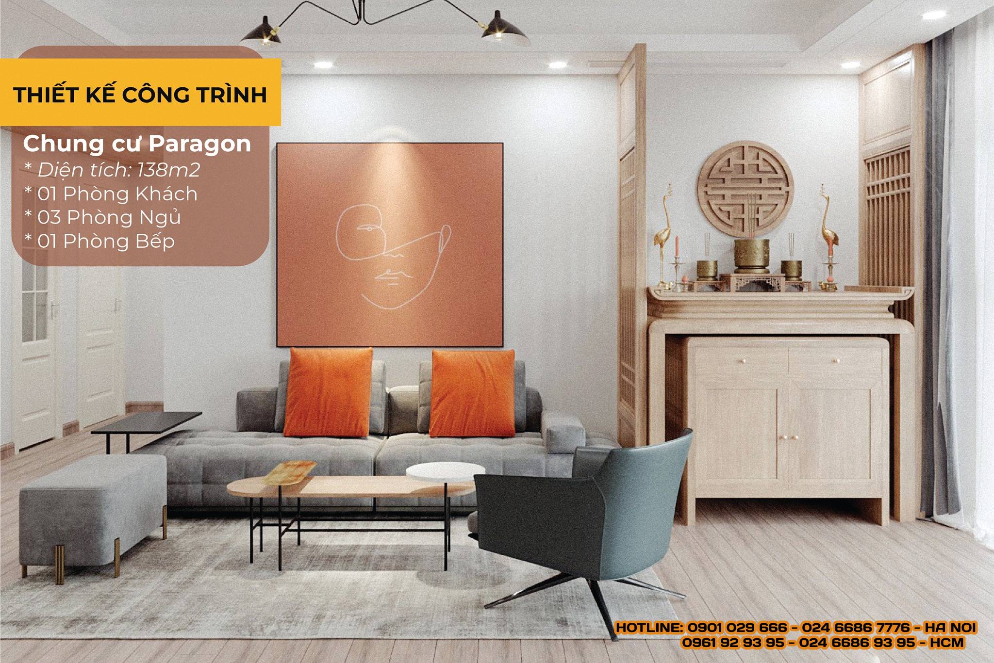 Bản thiết kế bàn thờ trong chung cư