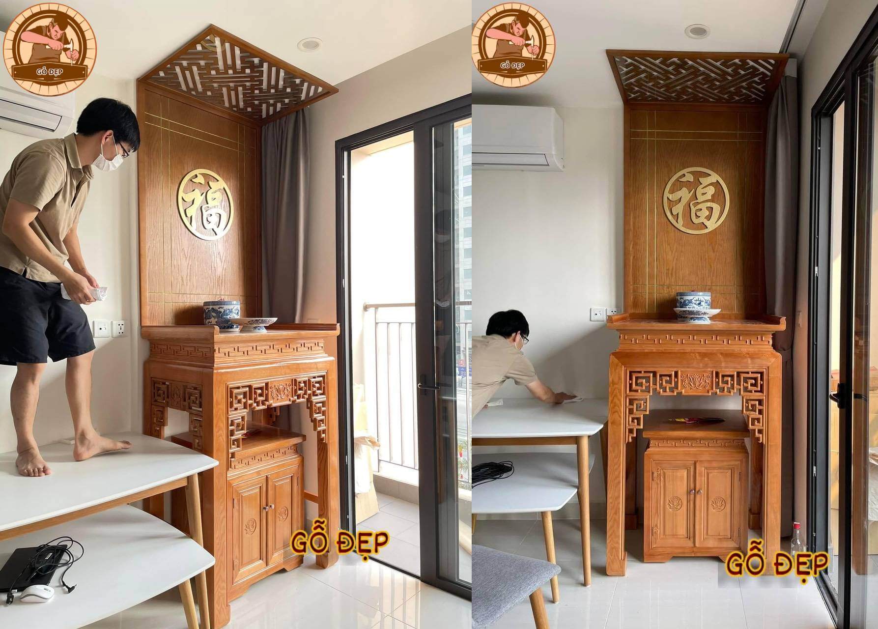 Bàn Thờ Hiện Đại BT 08 - Kích thước chuẩn phong thủy