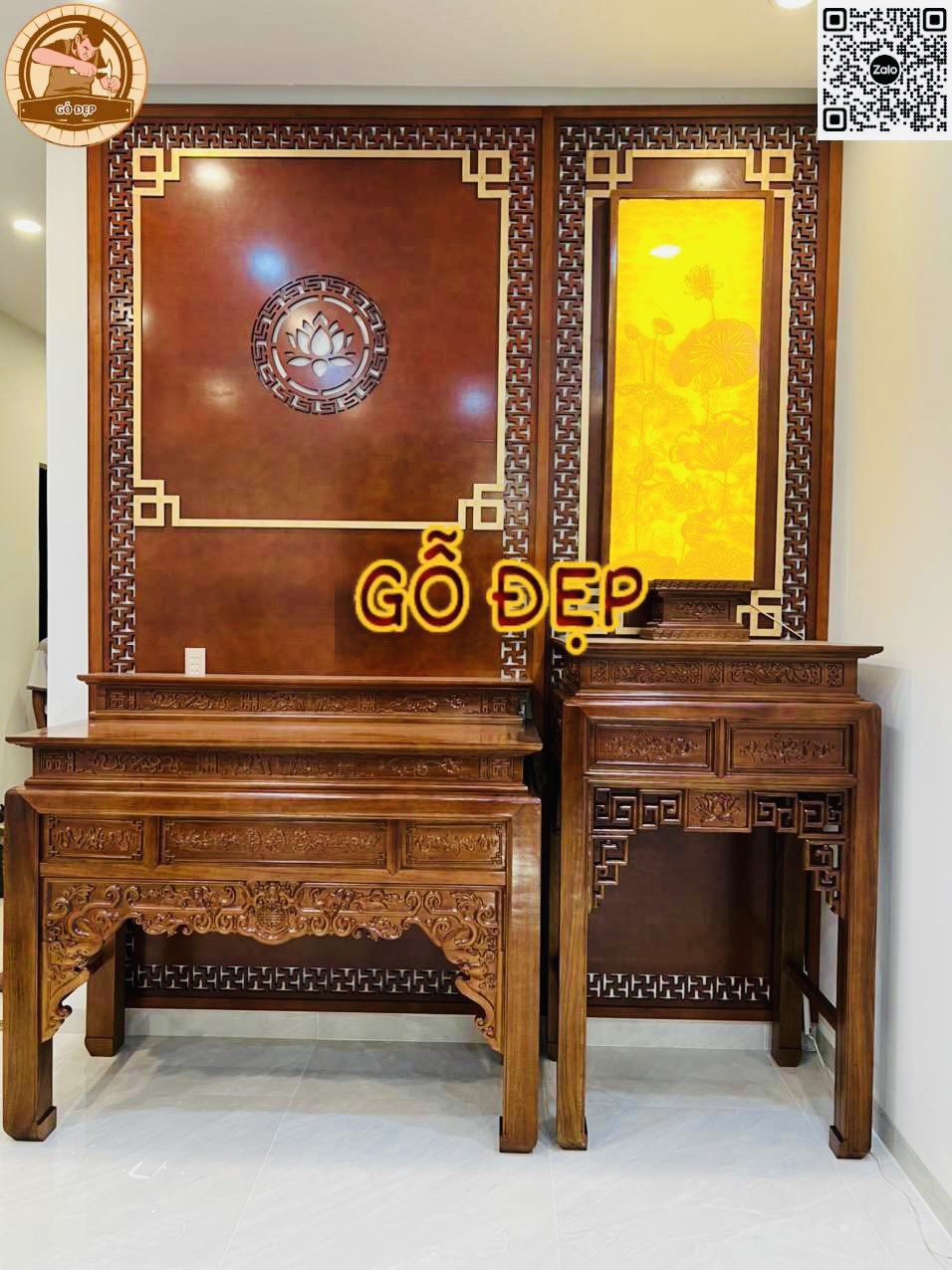 Mẫu Bàn Thờ Phật Và Gia Tiên BT 315 - sang trọng, hiện đại