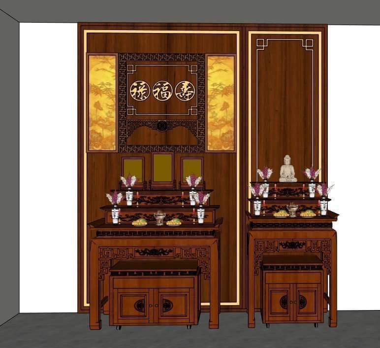 Mẫu thiết kế bàn thờ cho phòng thờ