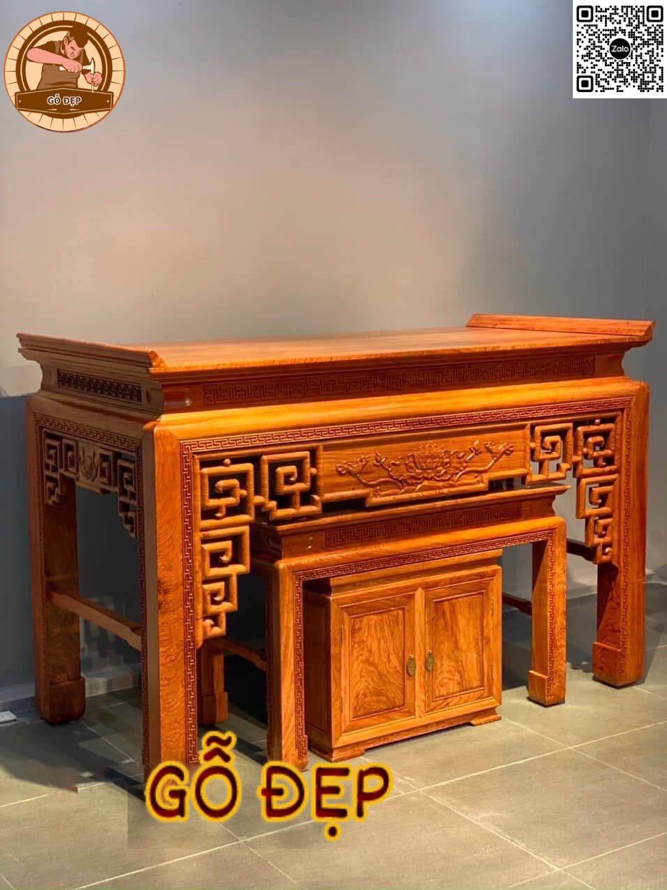 Án Gian Thờ Gỗ Gõ BT 54