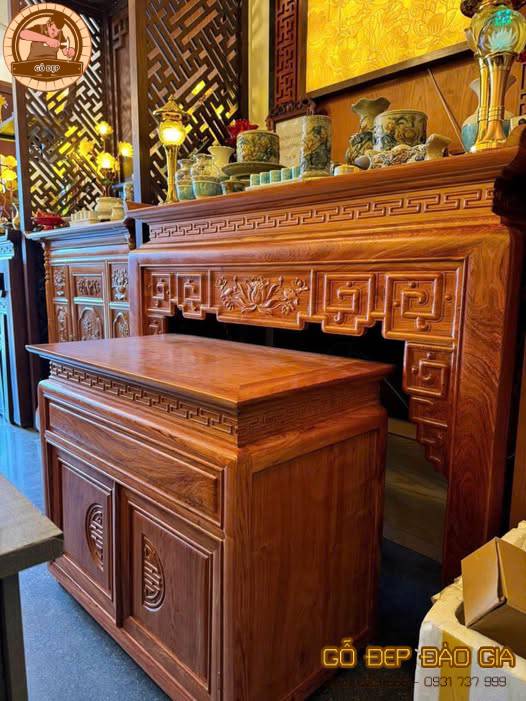 Bàn Thờ Gỗ Hương BT 08 Đại Lộc Đại Phát