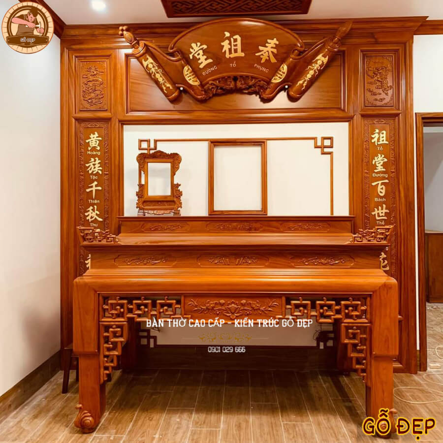 Mẫu Bàn Thờ Án Gian Hiện Đại - BT 993 - Gỗ Đẹp May Mắn, Thịnh Vượng