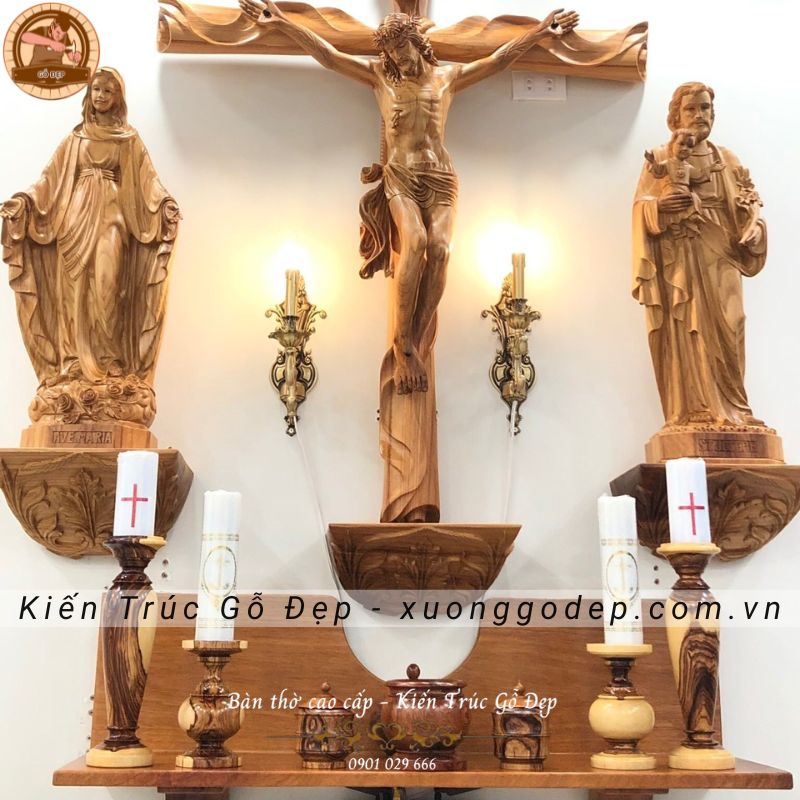 Mẫu bàn thờ công giáo hiện đại đẹp