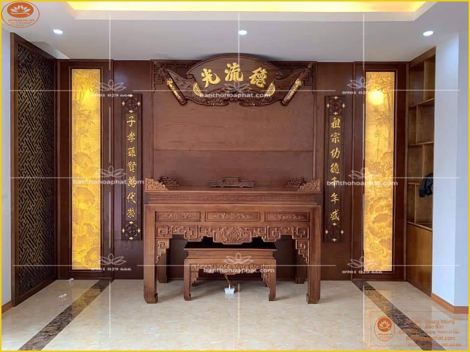 Bàn thờ án gian, bàn thờ gia tiên quận 2 sang trọng