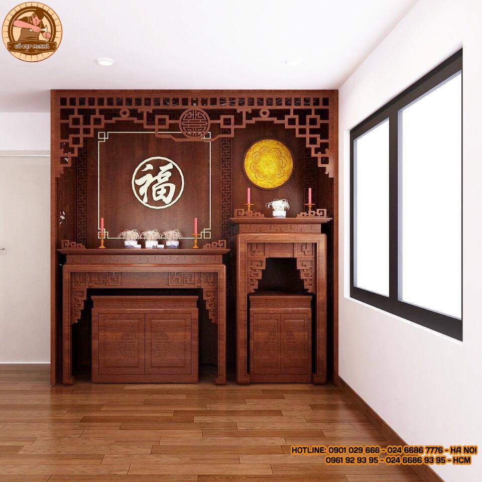 Mẫu 2 bàn thờ đẹp tại chung cư