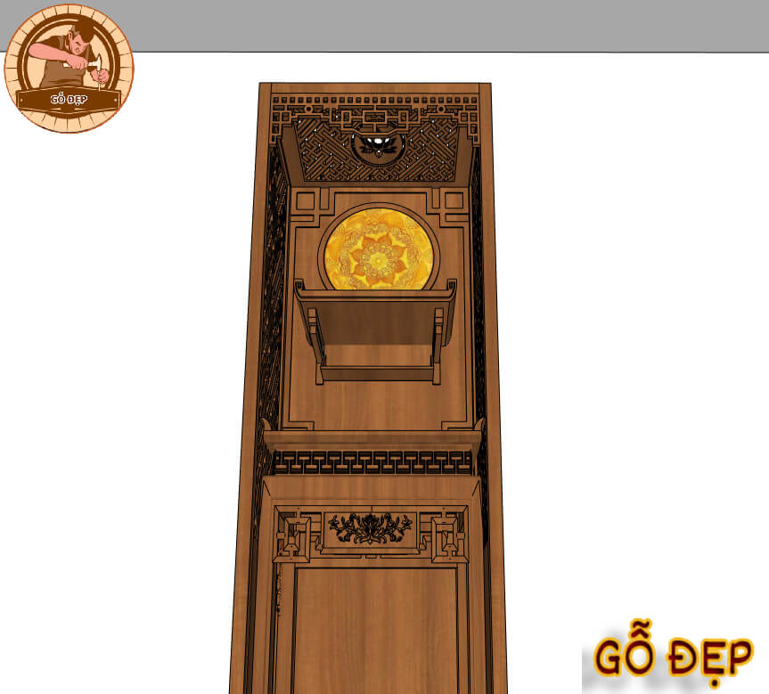 Bàn Thờ Tủ Thờ Nhỏ Xinh BT 251 - Gỗ Sồi Cao Cấp