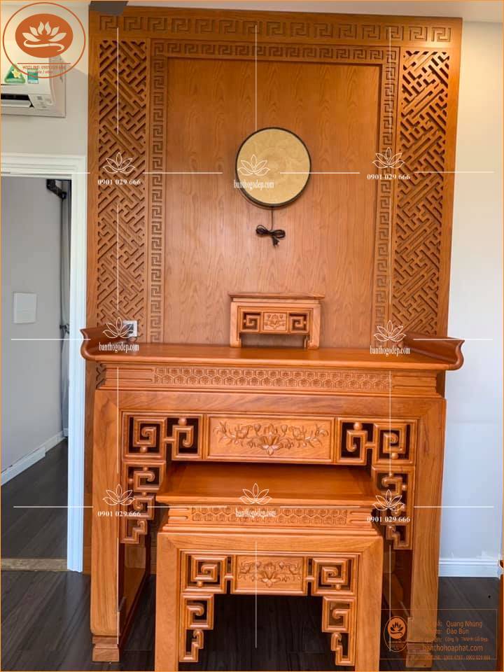 Bàn Thờ Gỗ Hương BT 28 - đẹp, hiện đại