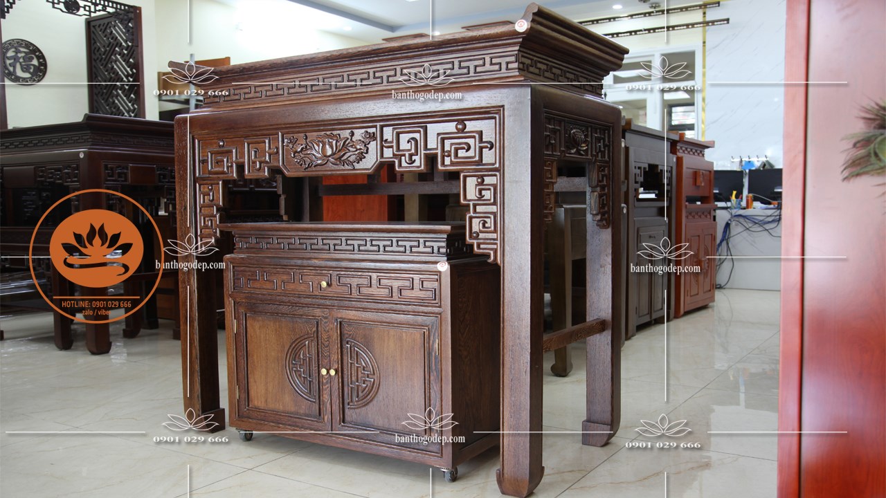 Bàn Thờ Gỗ Mun - Kích thước chuẩn phong thủy