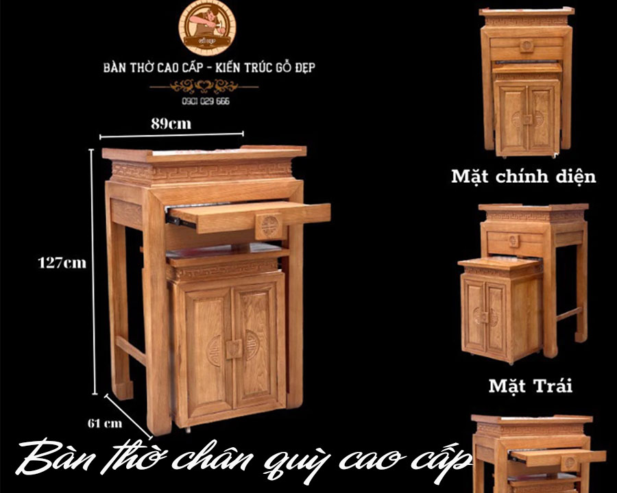Bàn thờ chân quỳ cao cấp