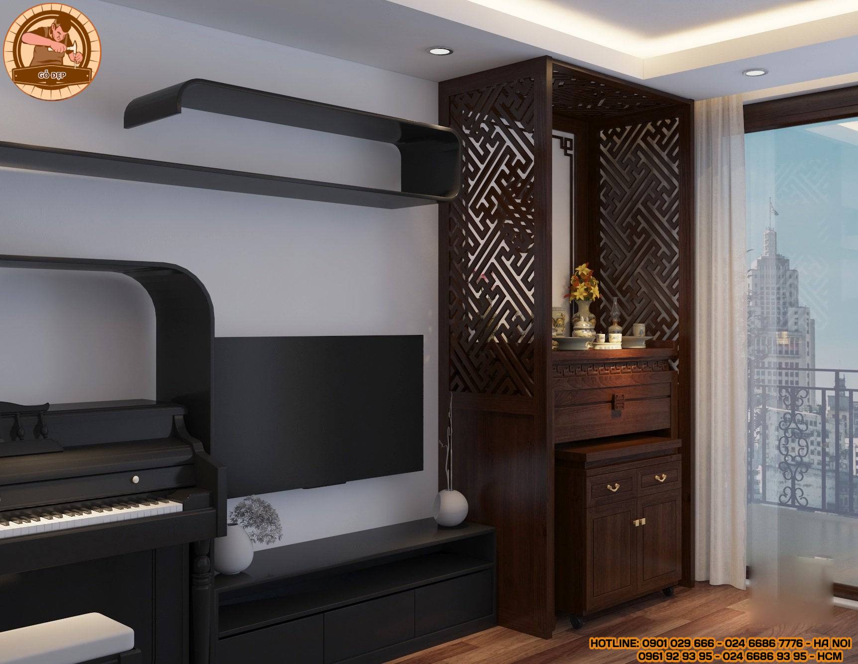 Mẫu bàn Thờ Đứng BT 3435