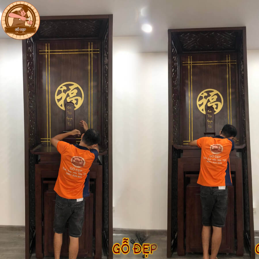 Hình ảnh nhân viên đang lắp đặt