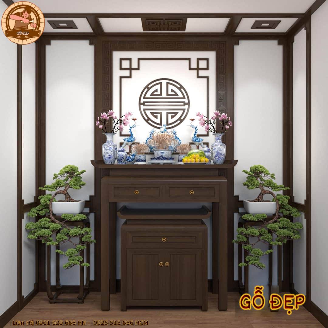 Mẫu Bàn Thờ Đứng Chung Cư - BT 82- tối ưu cho không gian phòng thờ