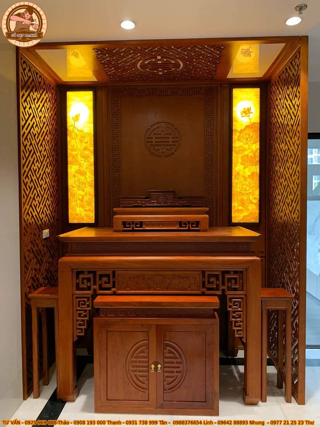 Mẫu bàn thờ Đứng cầu giấy cao cấp