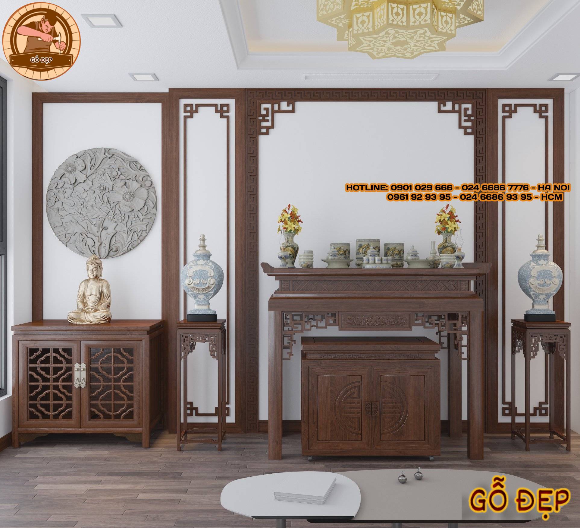 Mẫu bàn thờ BT 19 - tinh hoa của nghệ thuật