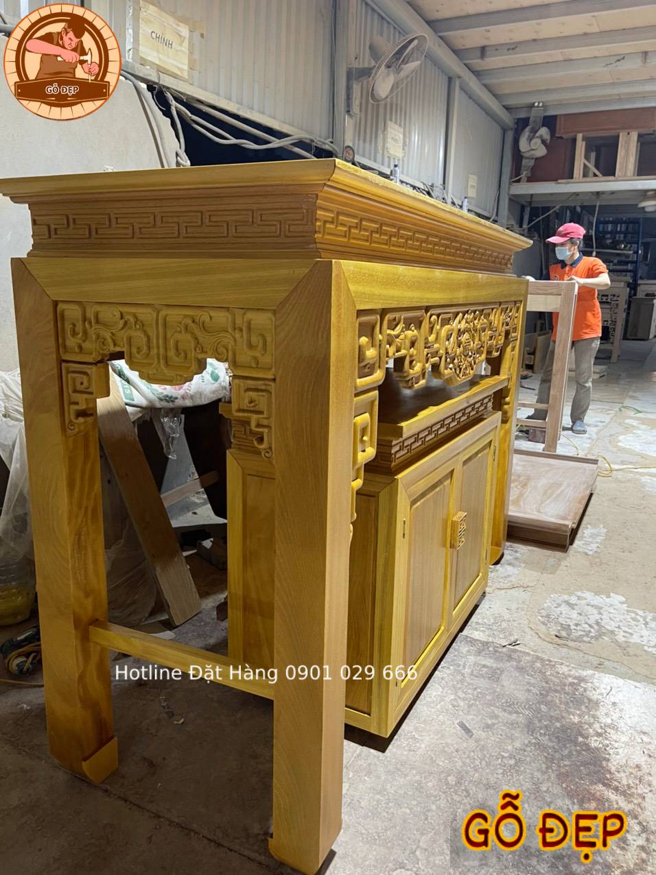 Sản phẩm Mẫu Án Gian Thờ - BT 95 - được chế tác tỉ mỉ