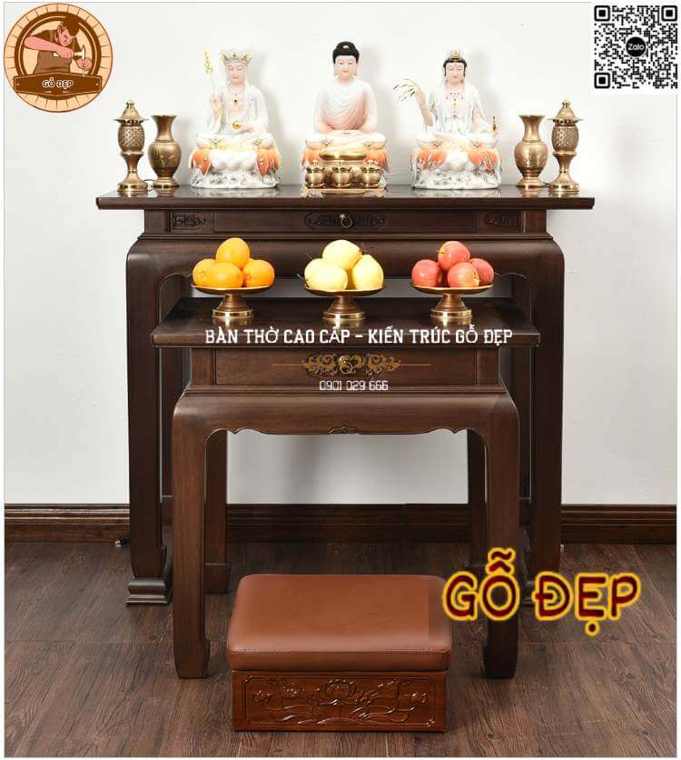 Bàn thờ gỗ cao cấp gỗ tốt BT 98887