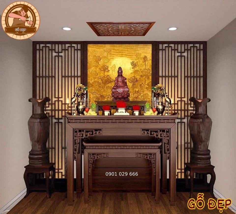 Bàn thờ Phật chung cư hiện đại sang trọng