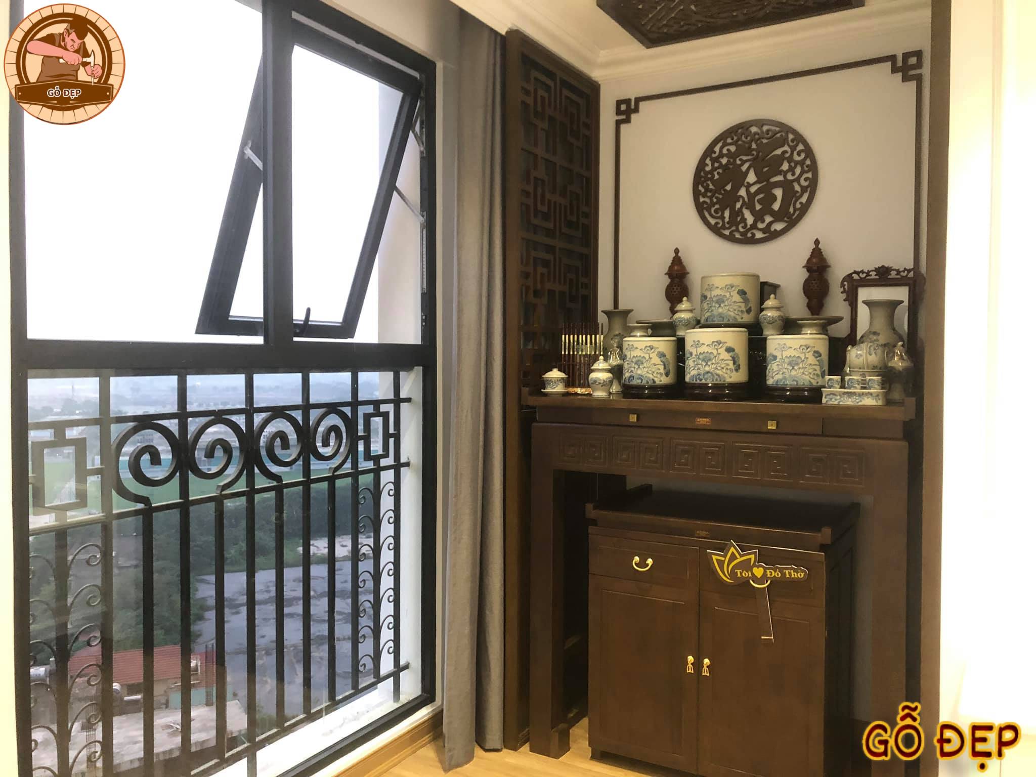 Bàn Thờ Hiện Đại Gỗ Sồi BT 34 - phù hợp với chung cư