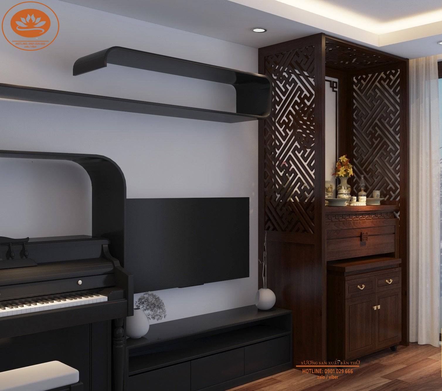 Bàn thờ chung cư đẹp BT 35, đa dạng mẫu mã, kiểu dáng