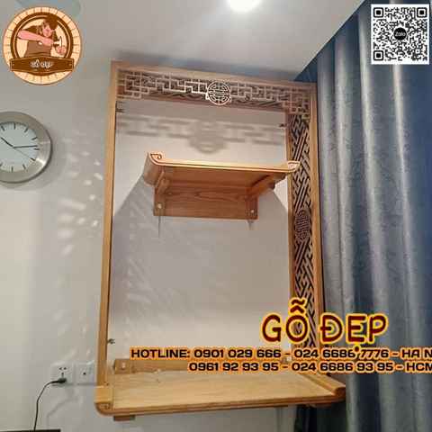 Bàn Thờ Mẫu TT 80 - Mẫu Bàn Thờ 2 Tầng - Phòng Thủy