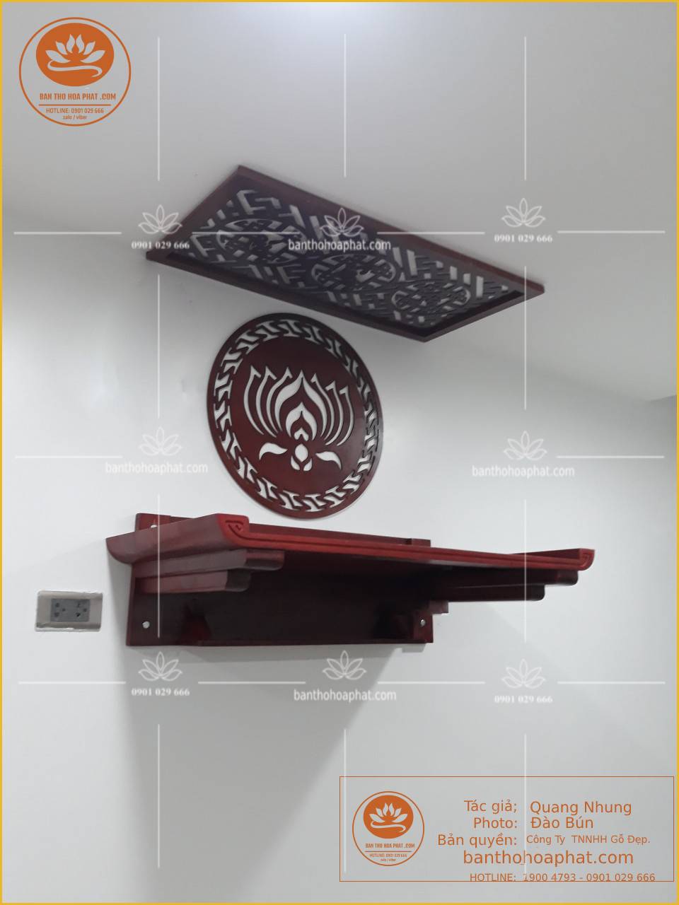 bàn thờ treo tường TT 07 - chất liệu bền đẹp
