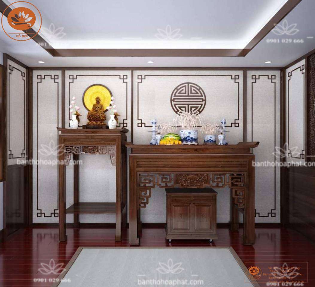 Mẫu Bàn Thờ Đôi BT 279 - Kiểu dáng đơn giản, hiện đại