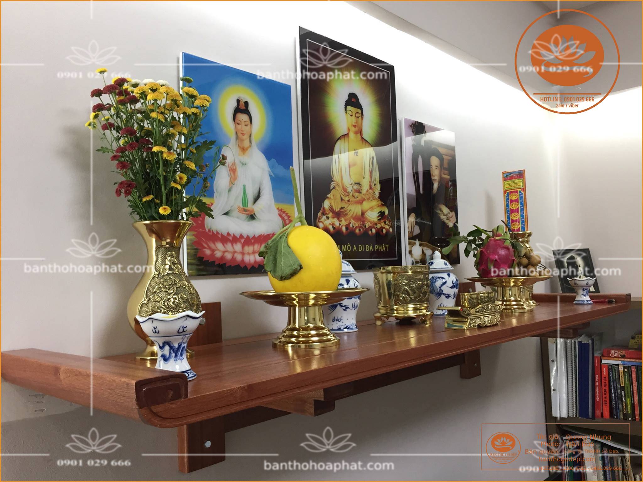 Bàn thờ treo tường TT 07 - đơn giản, bền đẹp