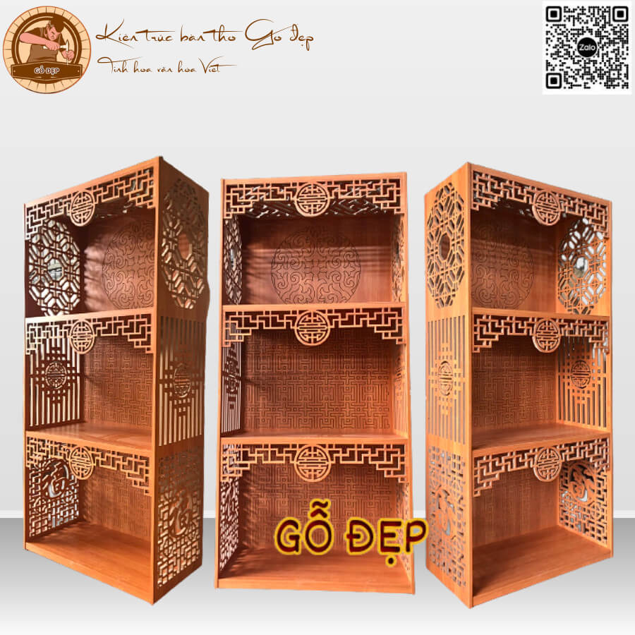 Bàn Thờ Đẹp Gỗ Công Nghiệp 3 Tầng BT 2606 - Kiến Trúc Gỗ Đẹp Giá Chất Lượng