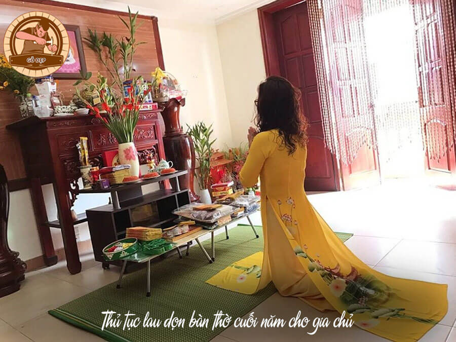 Thủ tục lau dọn bàn thờ cuối năm cho gia chủ
