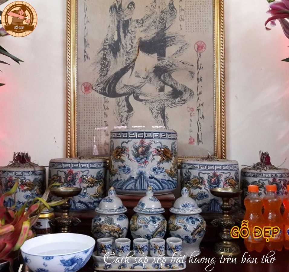 Cách sắp xếp bát hương trên bàn thờ