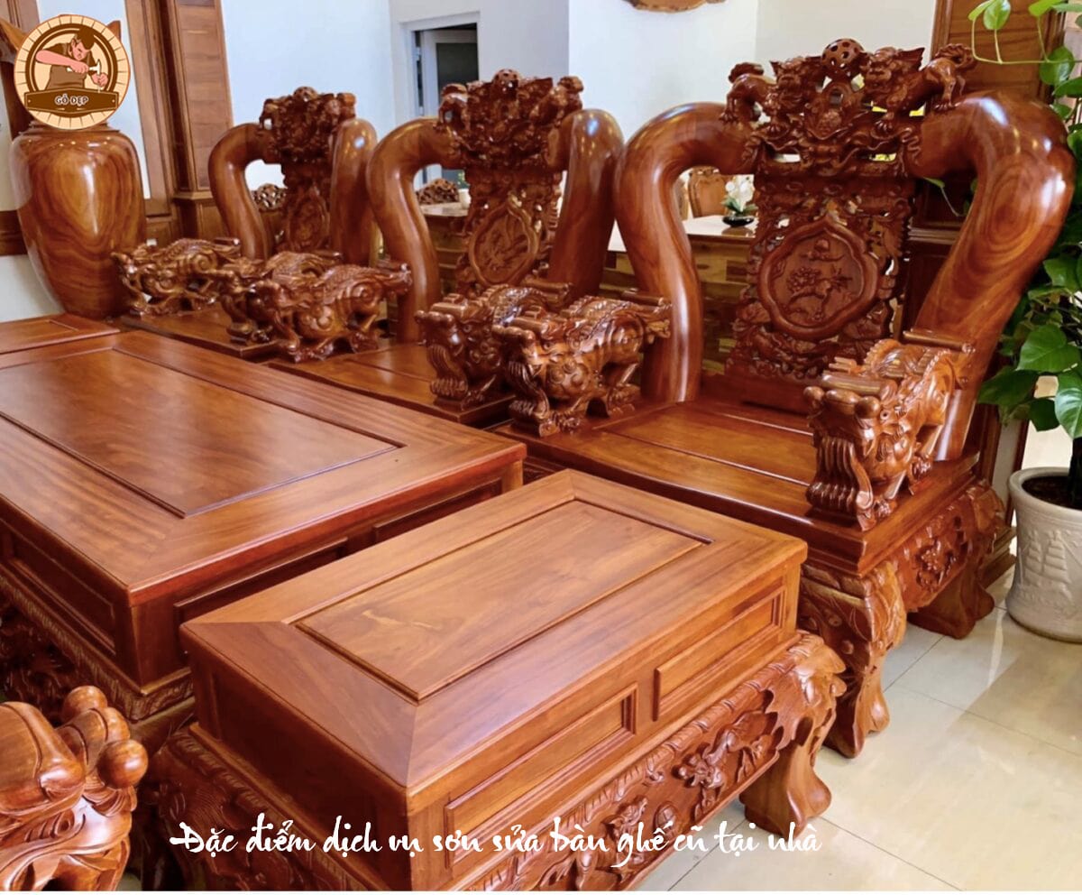 Đặc điểm dịch vụ sơn sửa bàn ghế cũ tại nhà