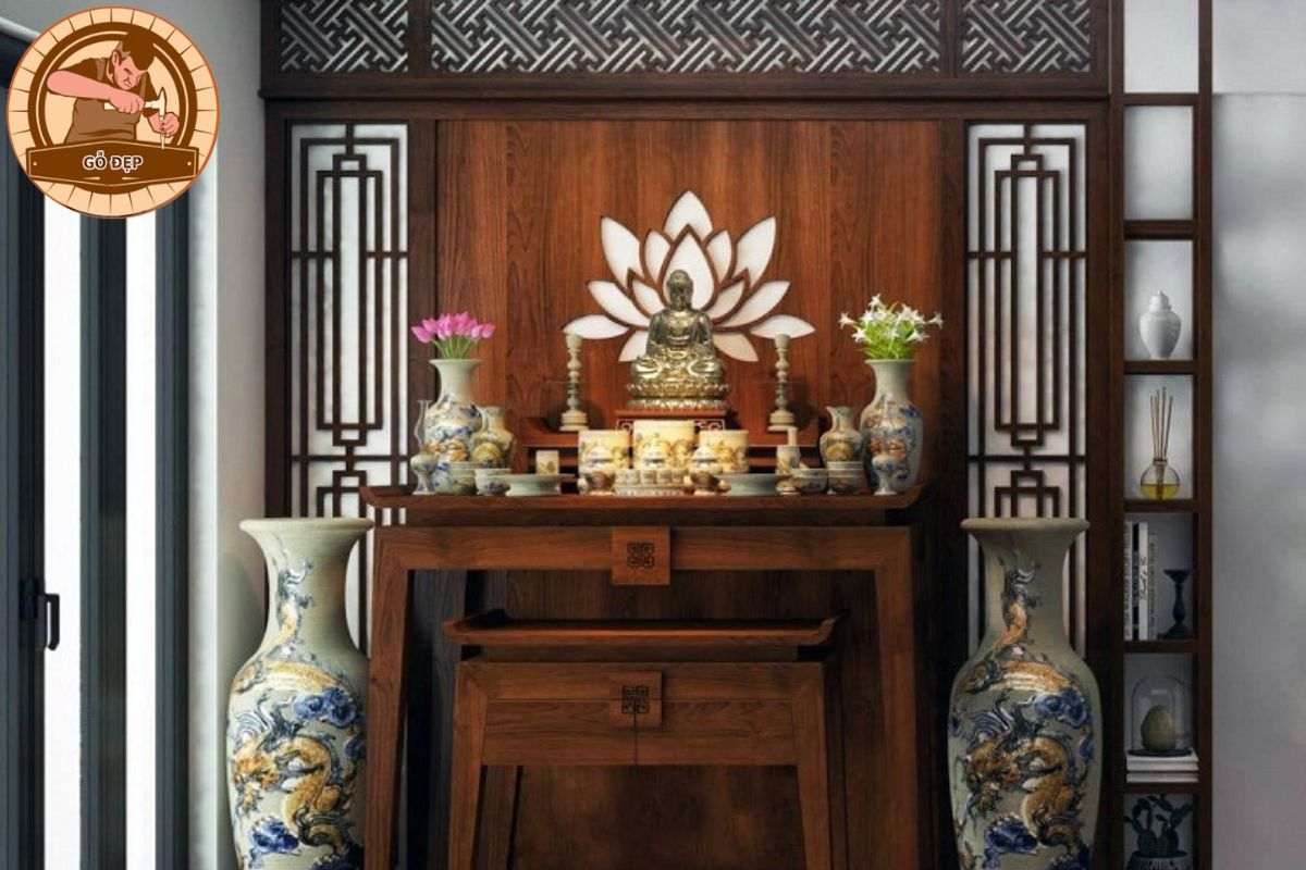 Cách bố trí bàn thờ phật và gia tiên