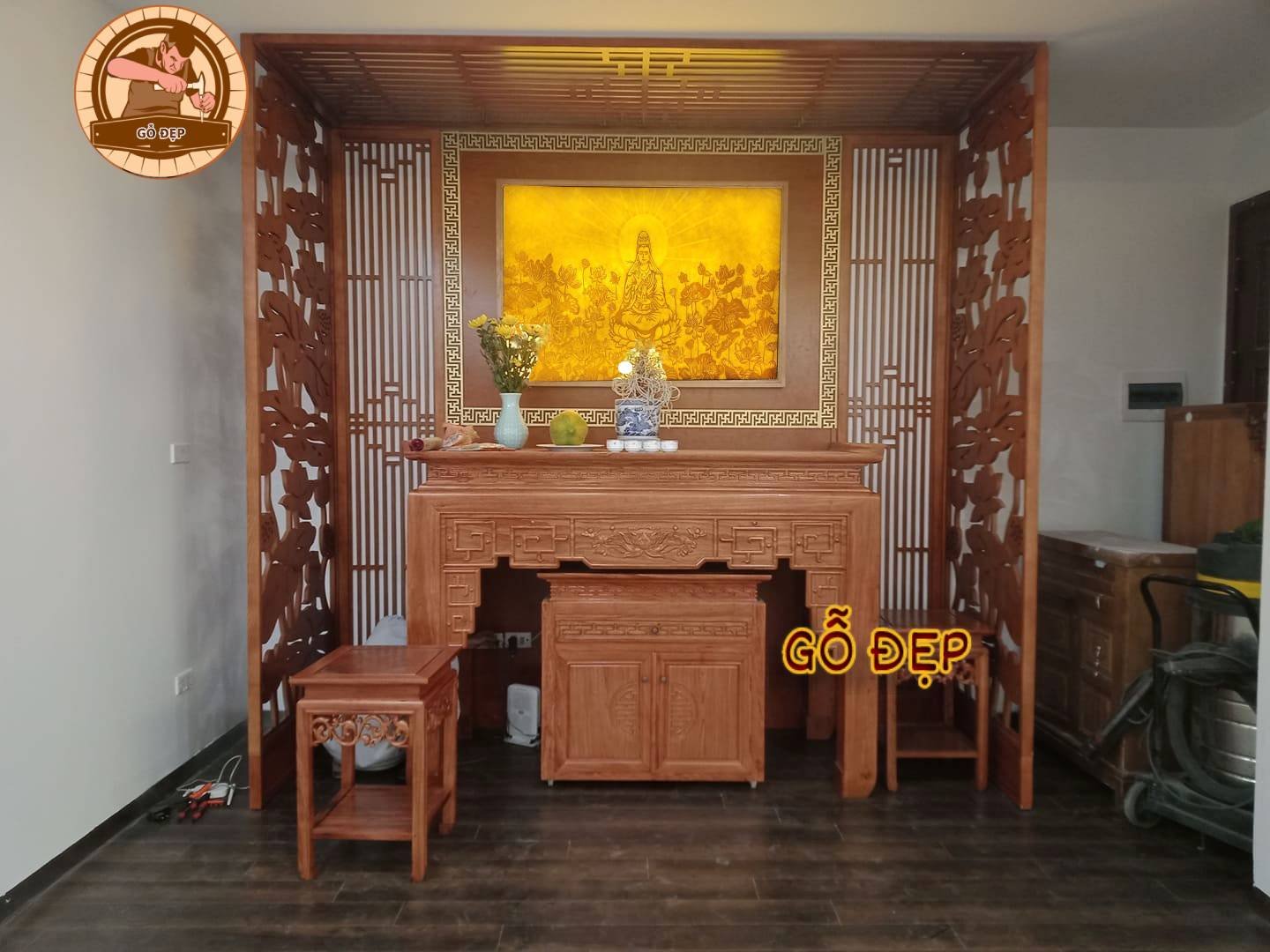 Bàn Thờ Gỗ Hương BT 08 - được nhiều gia chủ ưa chuộng